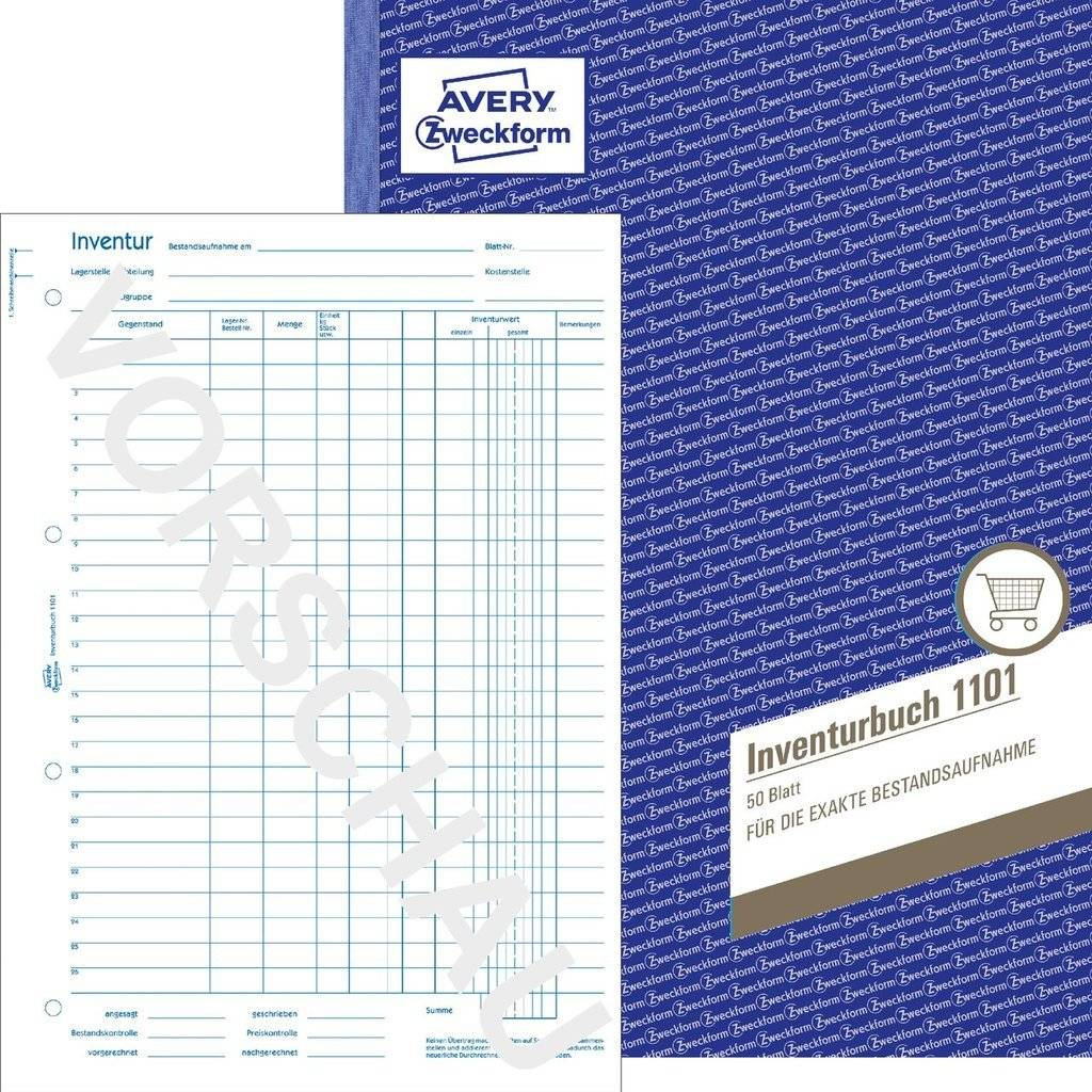 AVERY Zweckform Inventurbuch 1101