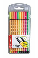 STABILO point 88 und pen 68 Malset farbsortiert, 10 St. STABILO point 88 und pen 68 Malset farbsortiert, 10 St.