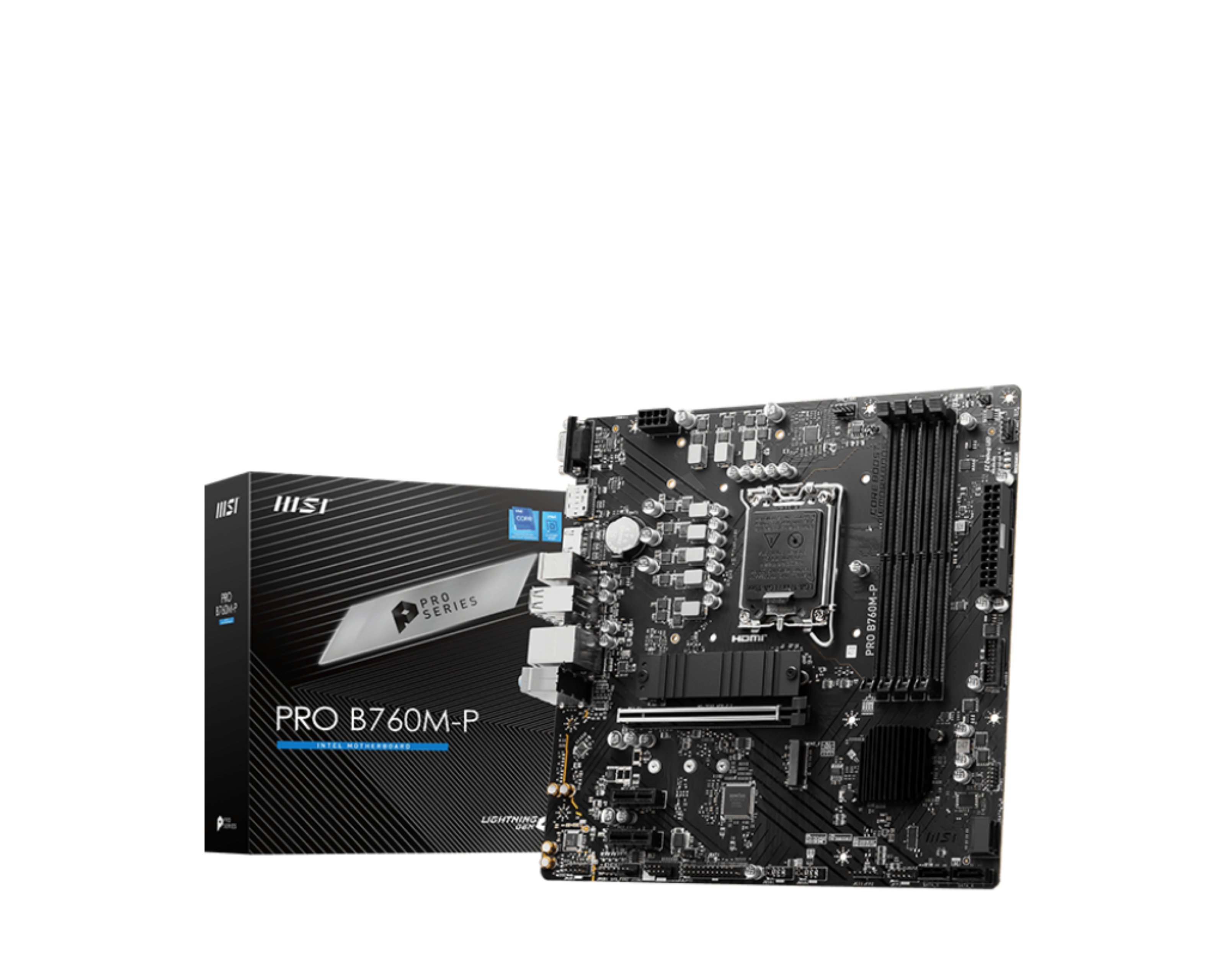 MSI PRO B760MP LGA1700 mATX MB 4xDDR5 4xSATA 2xM2