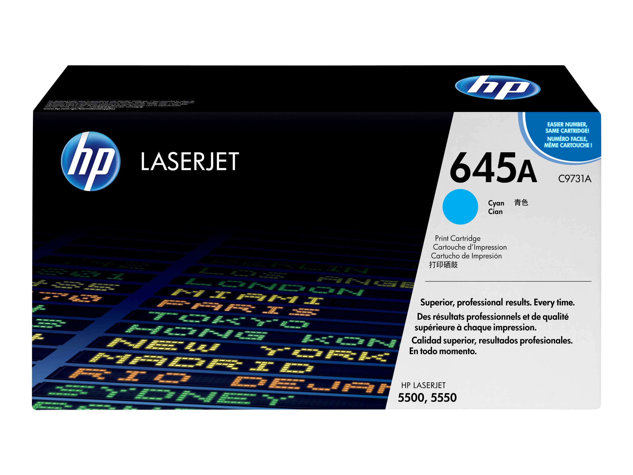 HP 645A original Colour LaserJet Toner cartridge C9731A cyan standard capacity 12.000 pages 1-pack HP 645A original Colour LaserJet Toner cartridge C9731A cyan standard capacity 12.000 pages 1-pack