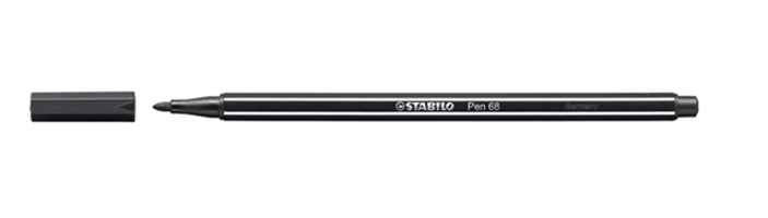 STABILO Pen 68 Filzstifte schwarz, 10 St.