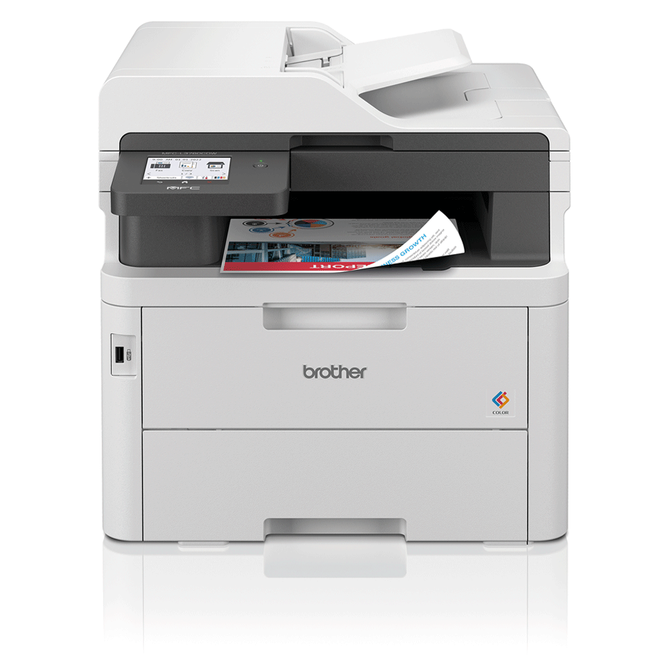 brother MFCL3760CDW 4 in 1 FarblaserMultifunktionsdrucker grau
