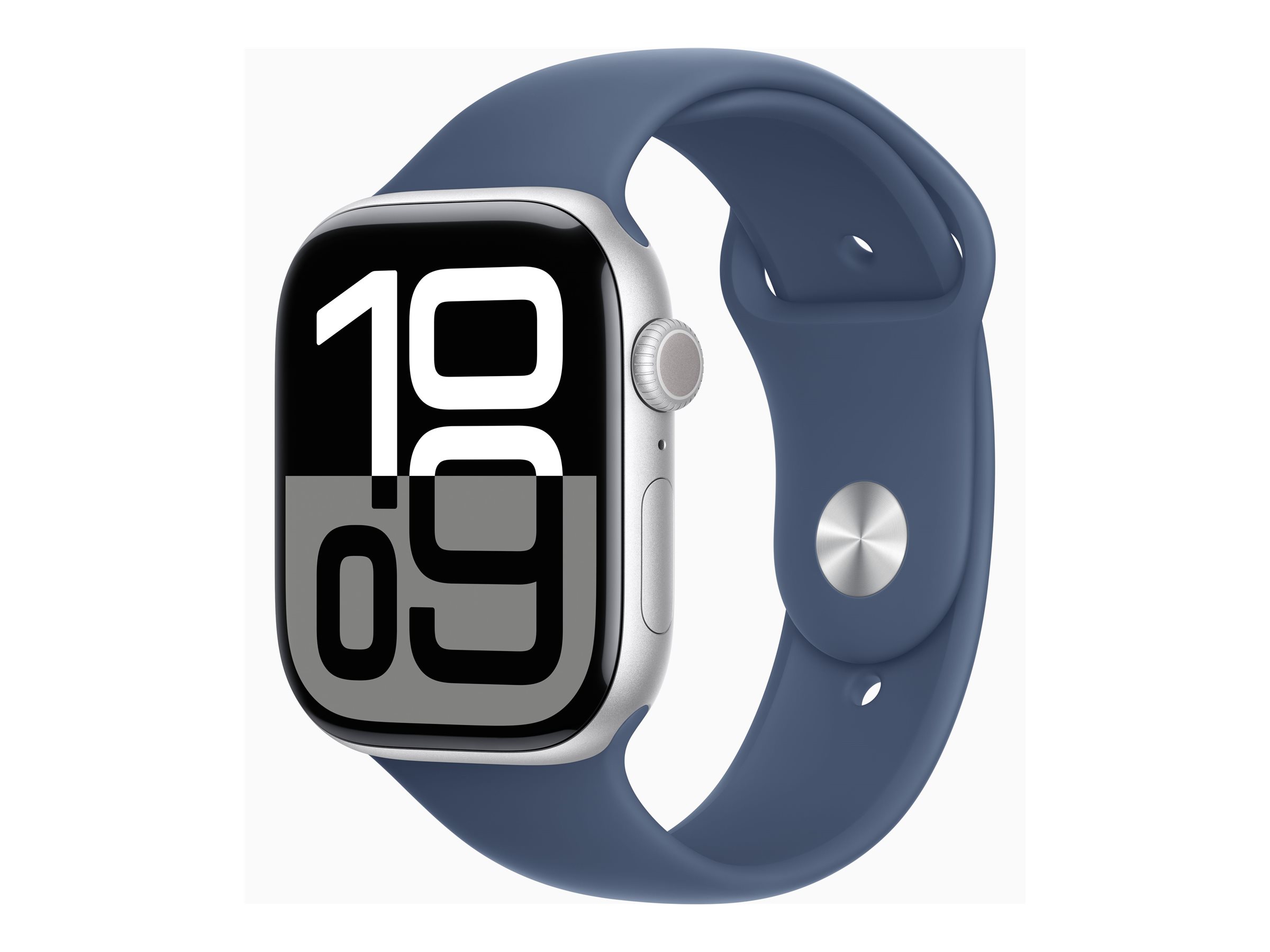 APPLE Watch Series 10 GPS 46mm Silver Aluminium Case with Denim Sport Band - M/L APPLE Watch Series 10 GPS 46mm Silver Aluminium Case with Denim Sport Band - M/L
