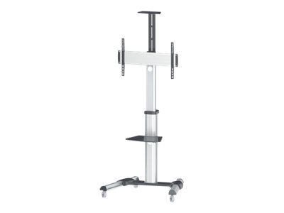 MANHATTAN Universal TV-Ständer auf Rollen für TVs 93,98-218,44cm 37-86Zoll 50kg neigbar schwenkbar mit Kamerahalterung Fachboden MANHATTAN Universal TV-Ständer auf Rollen für TVs 93,98-218,44cm 37-86Zoll 50kg neigbar schwenkbar mit Kamerahalterung Fachboden