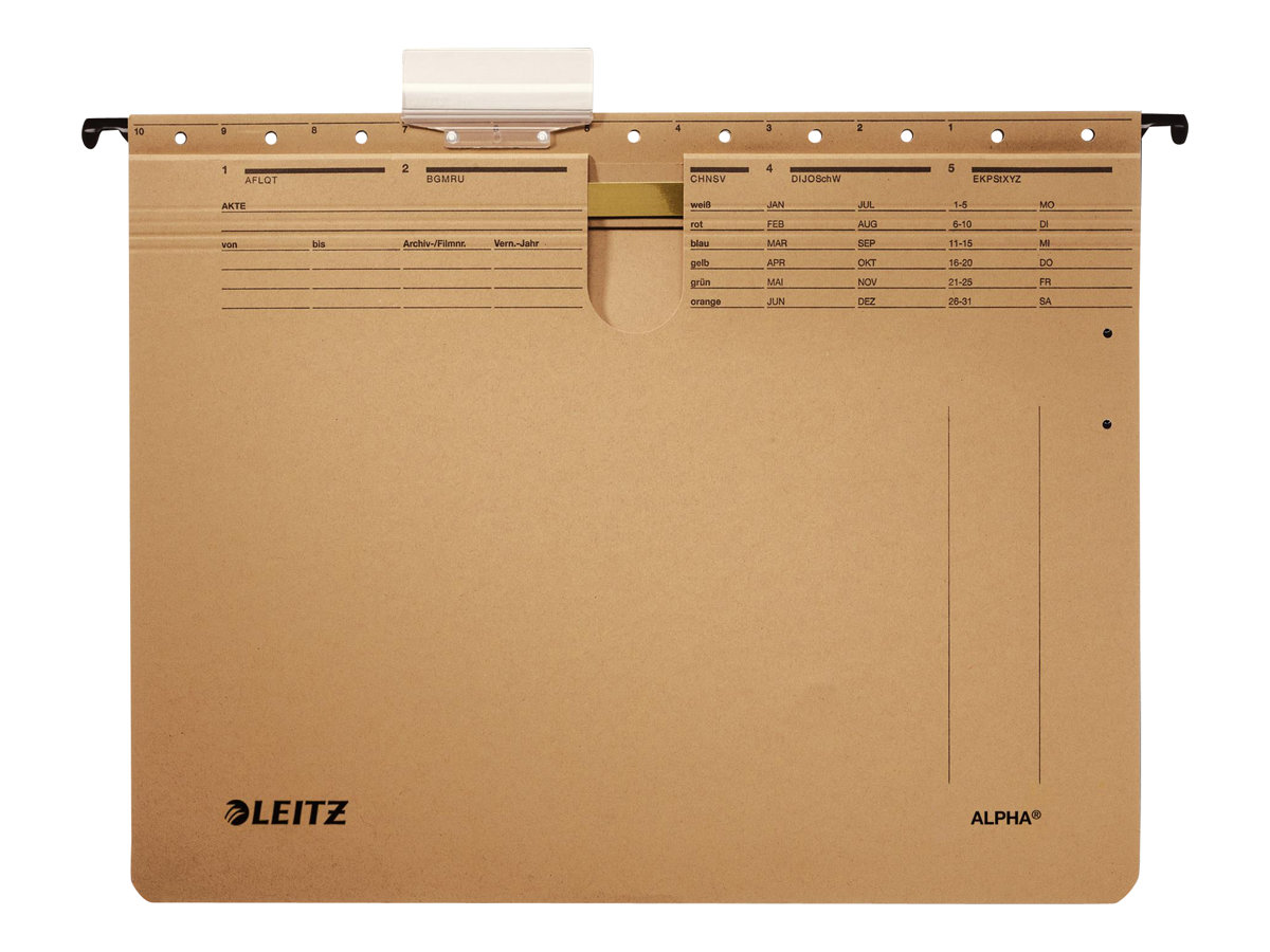10 LEITZ Hängehefter ALPHA® 1914 Karton naturbraun 1 x kaufmännische Heftung 10 LEITZ Hängehefter ALPHA® 1914 Karton naturbraun 1 x kaufmännische Heftung