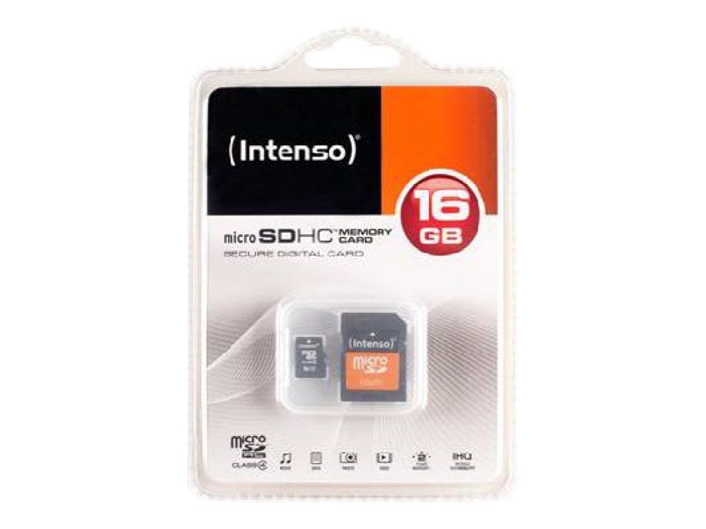 16GB microSDHC Class 4 + SD-Adapter