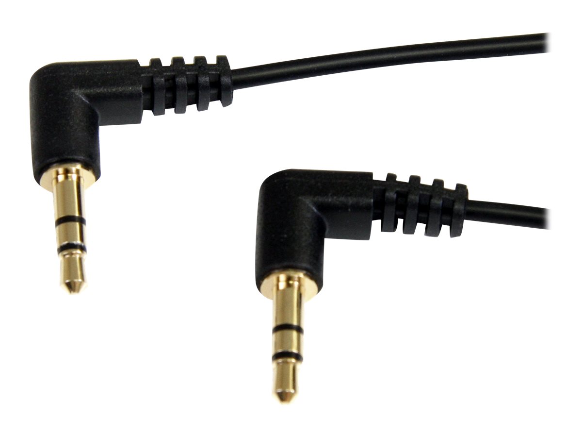 STARTECH.COM 3 ft Slim 3.5mm Right Angle Stereo Audio Cable - M/M STARTECH.COM 3 ft Slim 3.5mm Right Angle Stereo Audio Cable - M/M