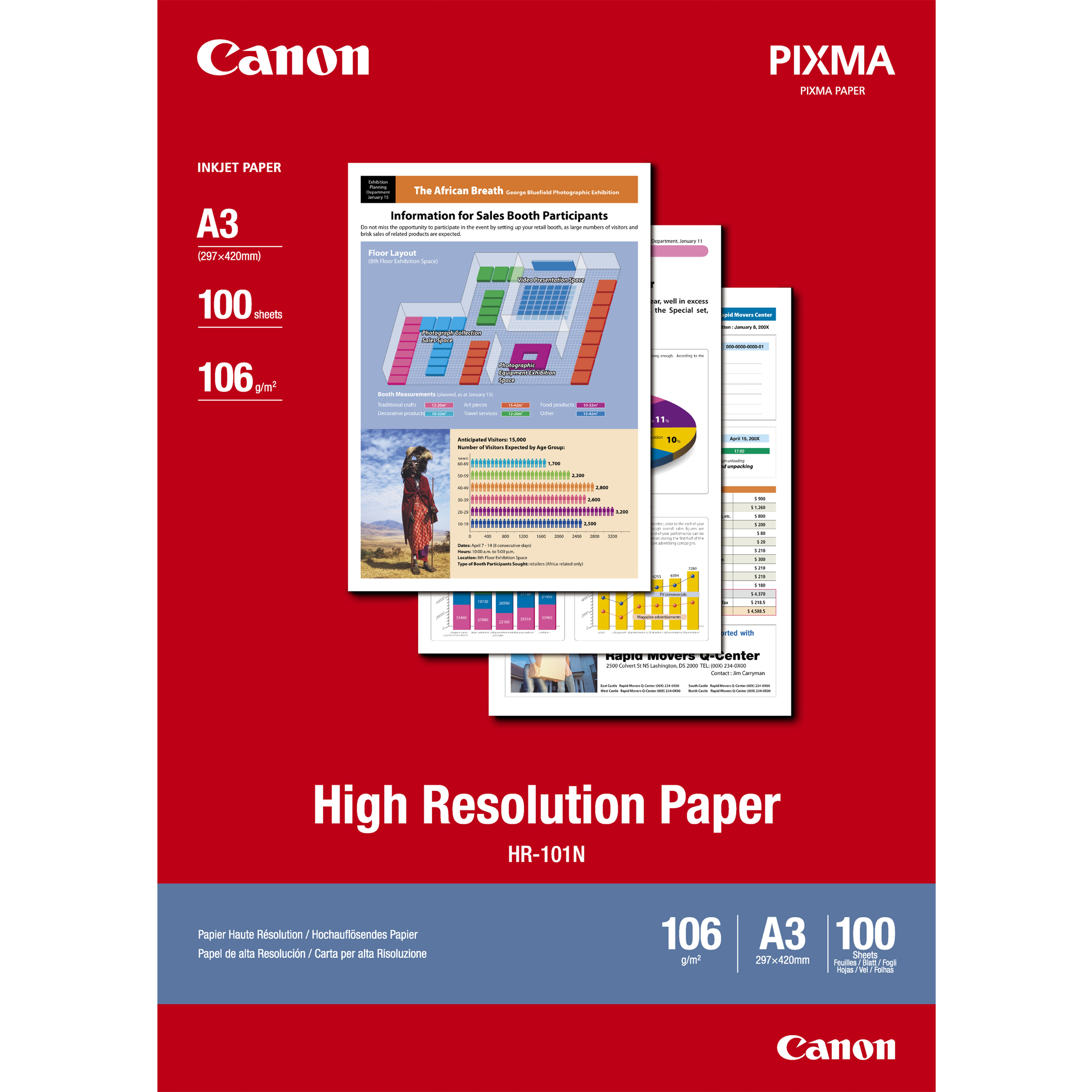 CANON HR101 high resolution Papier 110gm2 A3 100 Blatt 1erPack