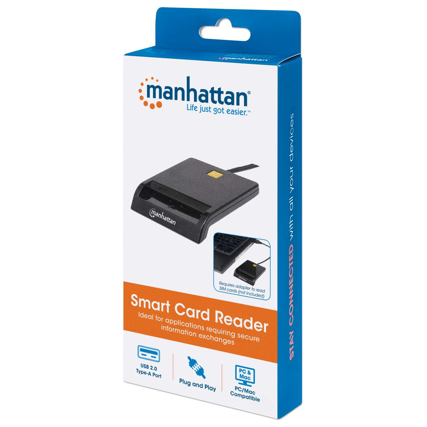 MANHATTAN SmartcardLesegeraet Geeignet fuer Smartcards mit Kontaktchip Plug and Play