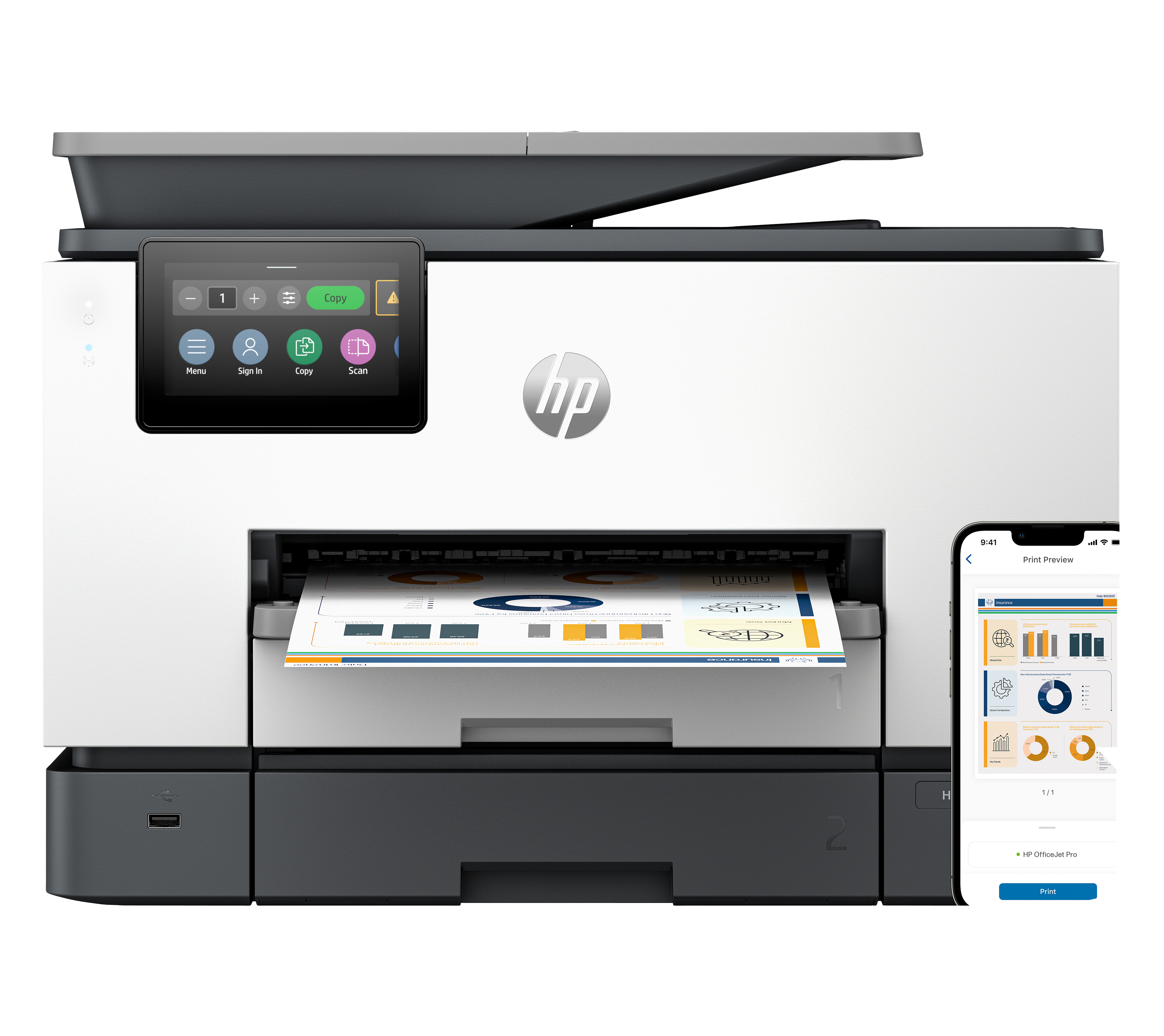 HP OfficeJet Pro 9130b All-in-One Tintenstrahl