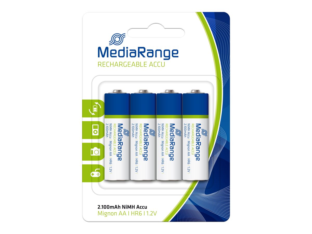MediaRange Batterie AA NiMH wiederaufladbar