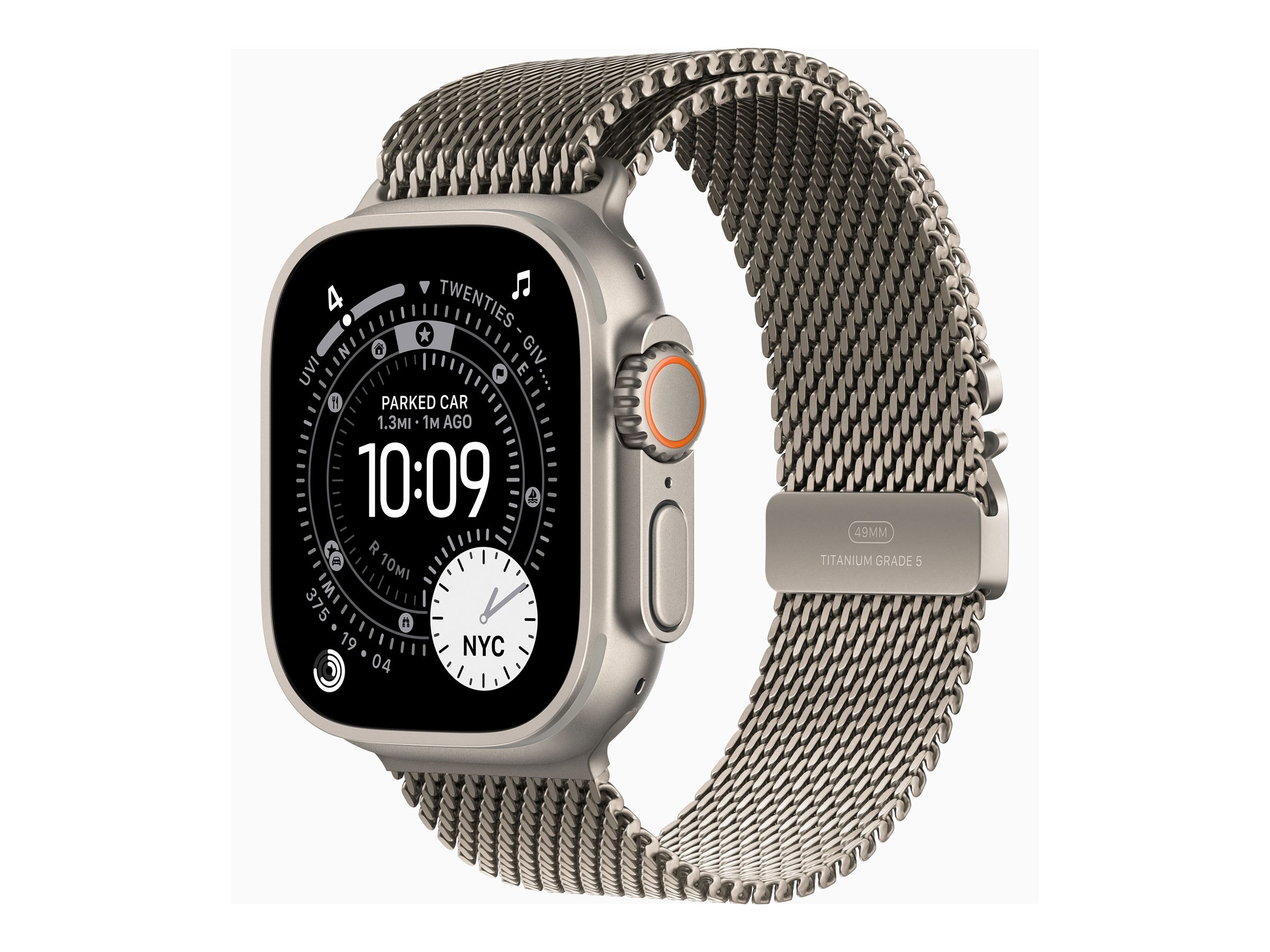 APPLE Watch Ultra 3 GPS Cellular 49mm Natural Titanium Case with Natural Titanium Milanese Loop Small