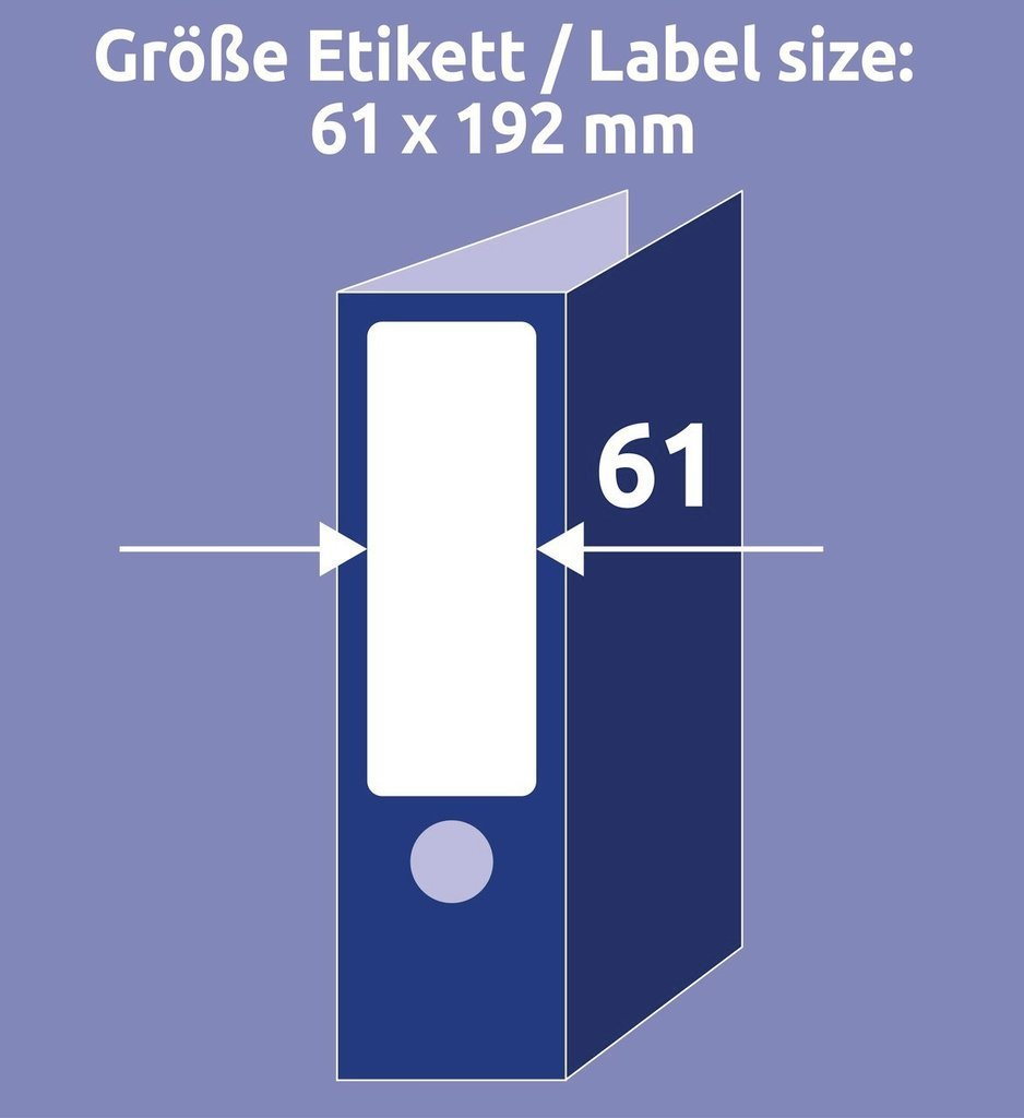 120 AVERY Zweckform Ordneretiketten L4761-25 weiss