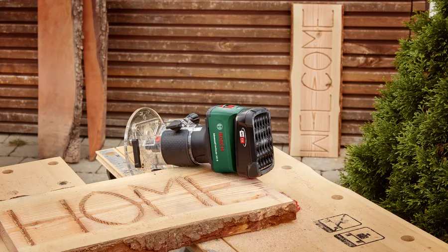 BOSCH Home Garden AdvancedTrimRouter 18V8 AkkuKantenfraeseSet 18,0 V, ohne Akku