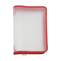 FolderSys Reissverschlussbeutel transparent/rot 0,5 mm, 1 St. FolderSys Reissverschlussbeutel transparent/rot 0,5 mm, 1 St.