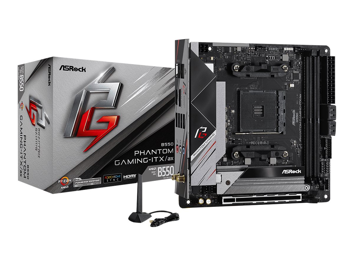 ASRock B550 Phantom Gaming-ITX/ax - Motherboard - Mini-ITX - Socket AM4 - AMD B550