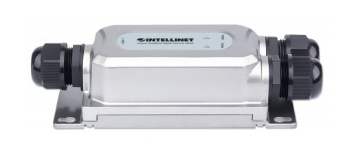 INTELLINET Outdoor Gigabit PoE++ Injektor Ein 60 Watt-Port, IEEE 802.3bt-konform IP67 wasserdicht, IK10 vandalismusgeschützt