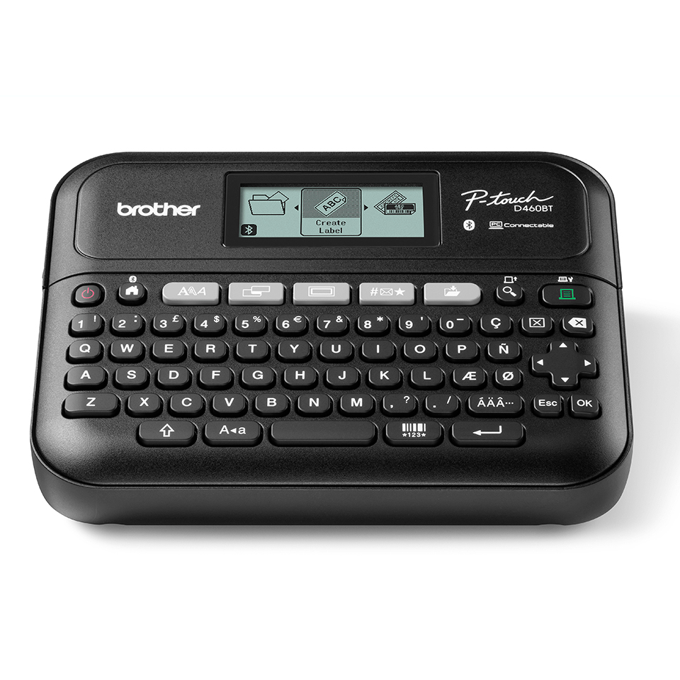 Brother Ptouch D460BTVP Desktop Beschriftungsgeraet mit Koffer