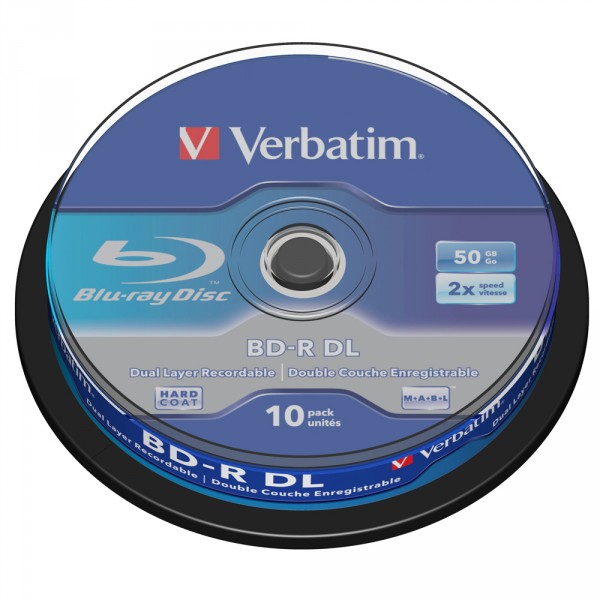 10 verbatim Bluray BDR 50 GB Double Layer
