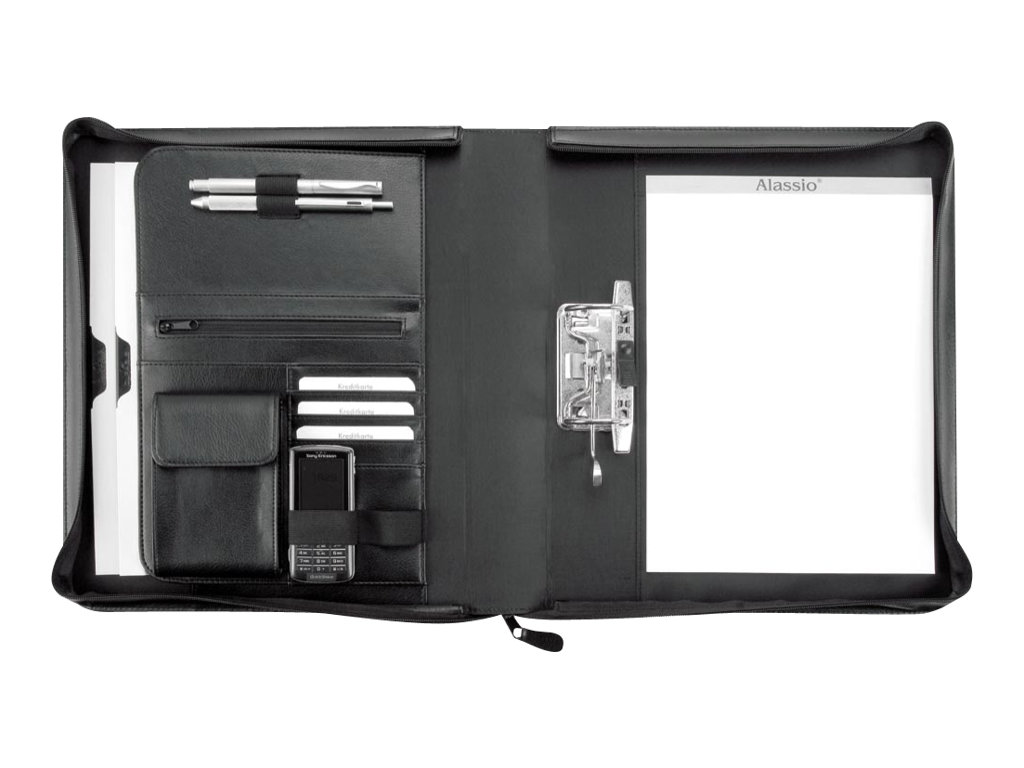Alassio Ringbuchmappe BERGAMO Lederimitat DIN A4 schwarz Alassio Ringbuchmappe BERGAMO Lederimitat DIN A4 schwarz