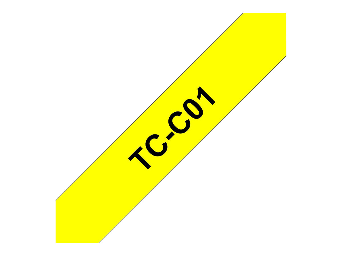 TCC01 BROTHER PTOUCH 12mm GELB-SCHWARZ TCC01 BROTHER PTOUCH 12mm GELB-SCHWARZ