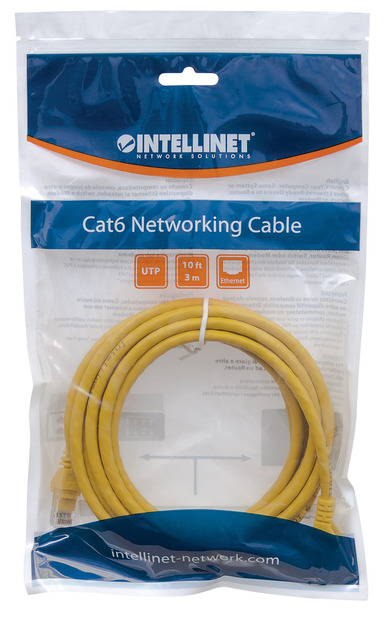 Intellinet Patchkabel RJ45 Cat6 1.00m gelb