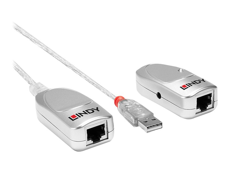 LINDY USB Cat. 5 Extender bis 50m. USB 1.1 Anschluss fuer optionales Netzteil