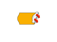 METO Preisetiketten leuchtorange permanent 22,0 x 12,0 mm, 6 Rollen