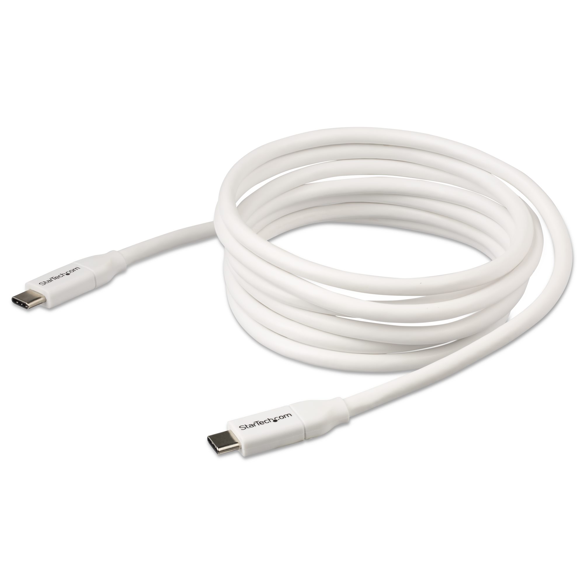 STARTECHCOM USBC auf USBC Kabel mit 5A Power Delivery StSt Weiss 2m USB 20 USBIF zertifiziert USB Typ C Kabel