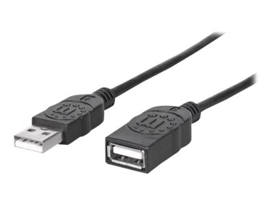 MANHATTAN USB Verlaengerungskabel 1m 480 Mbps Hi-Speed USB 2.0 Typ A Stecker - Typ A Buchse schwarz MANHATTAN USB Verlaengerungskabel 1m 480 Mbps Hi-Speed USB 2.0 Typ A Stecker - Typ A Buchse schwarz