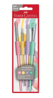 FABER-CASTELL Pastell Pinsel-Set GrÃ¶Ãe 4, 8, 10, 12, 4-teilig