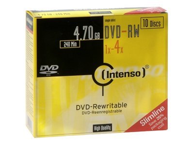10 Intenso DVD-RW 4,7 GB wiederbeschreibbar 10 Intenso DVD-RW 4,7 GB wiederbeschreibbar