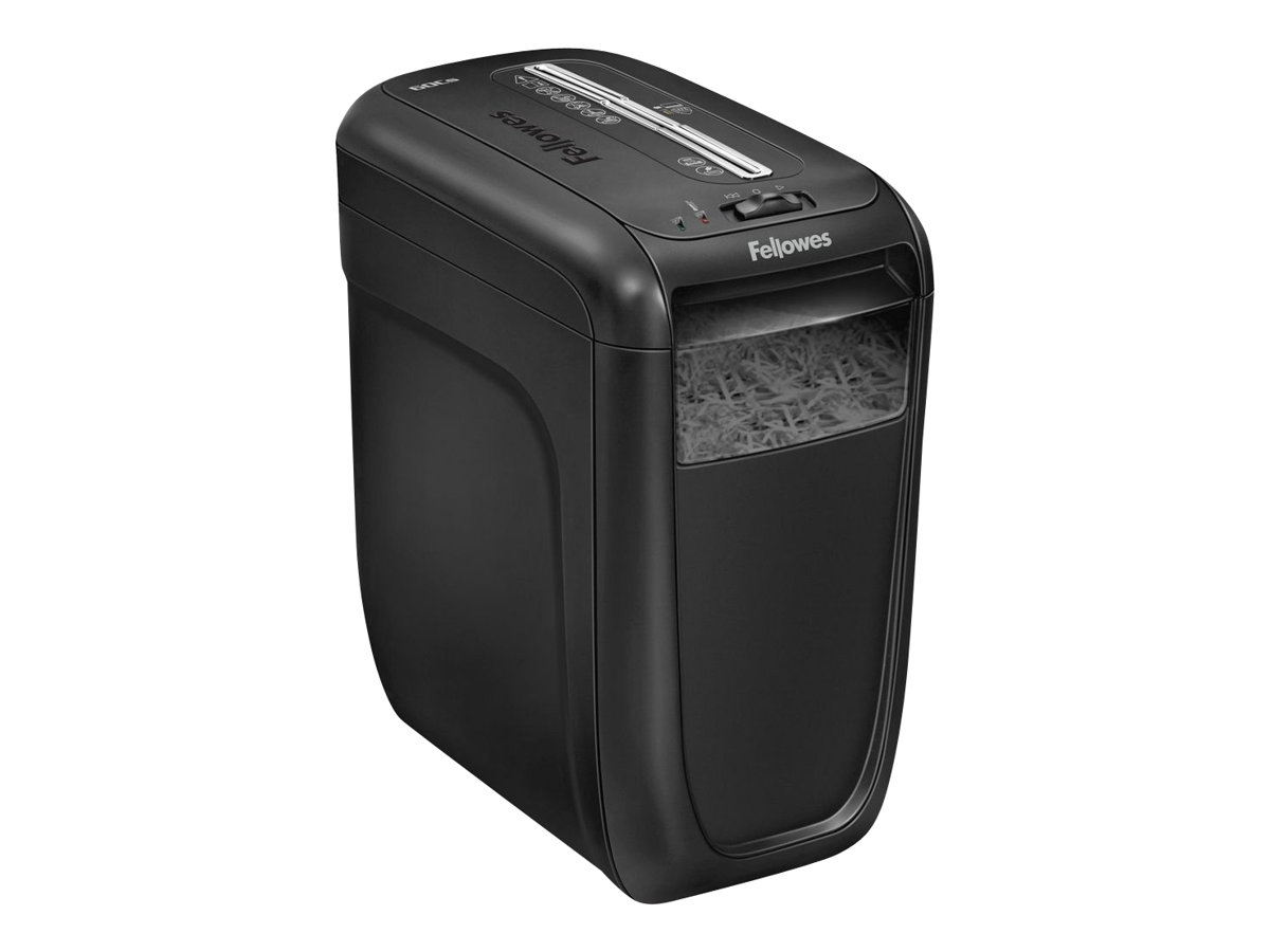 Fellowes Powershred 60Cs Aktenvernichter mit Partikelschnitt P-4, 4 x 40 mm, bis 10 Blatt, schwarz