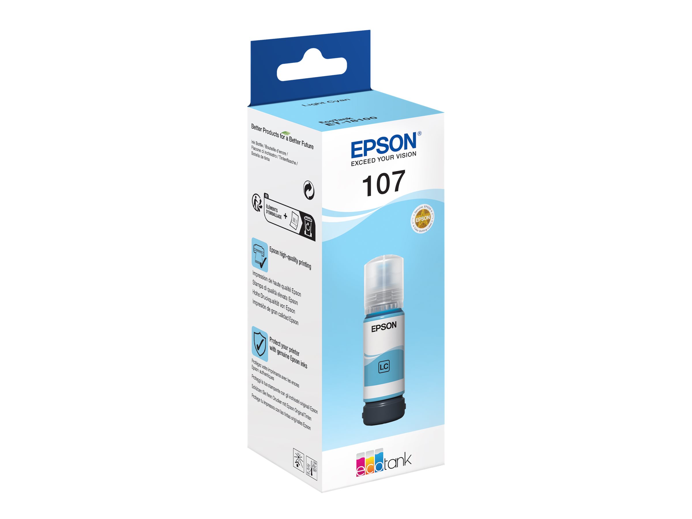 107 EcoTank Light Cyan Ink Bottle