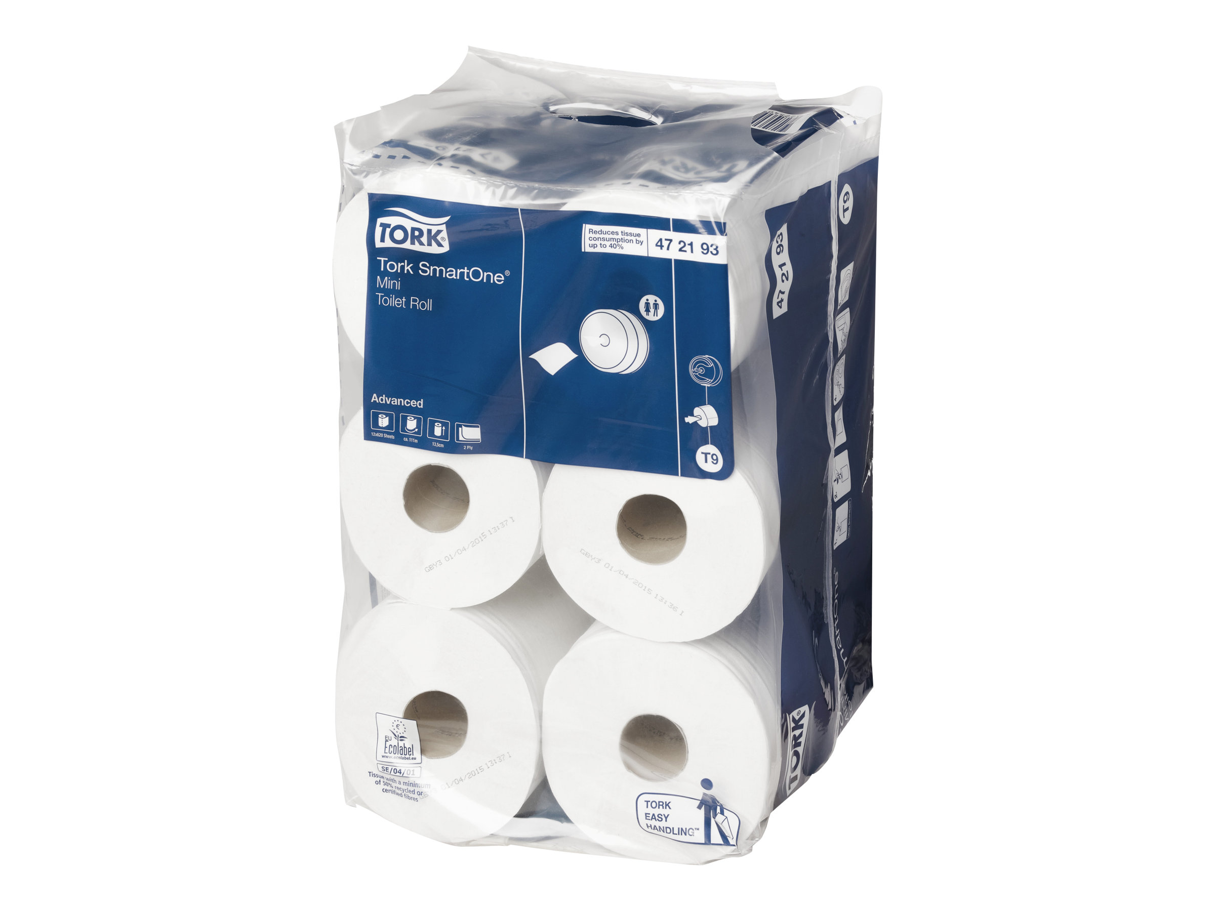 TORK Toilettenpapier SmartOne® T9 Mini 2-lagig, 12 Rollen TORK Toilettenpapier SmartOne® T9 Mini 2-lagig, 12 Rollen
