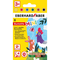EBERHARD FABER Jumbo MiniMaxi 3in1 Buntstifte farbsortiert, 6 St. EBERHARD FABER Jumbo MiniMaxi 3in1 Buntstifte farbsortiert, 6 St.