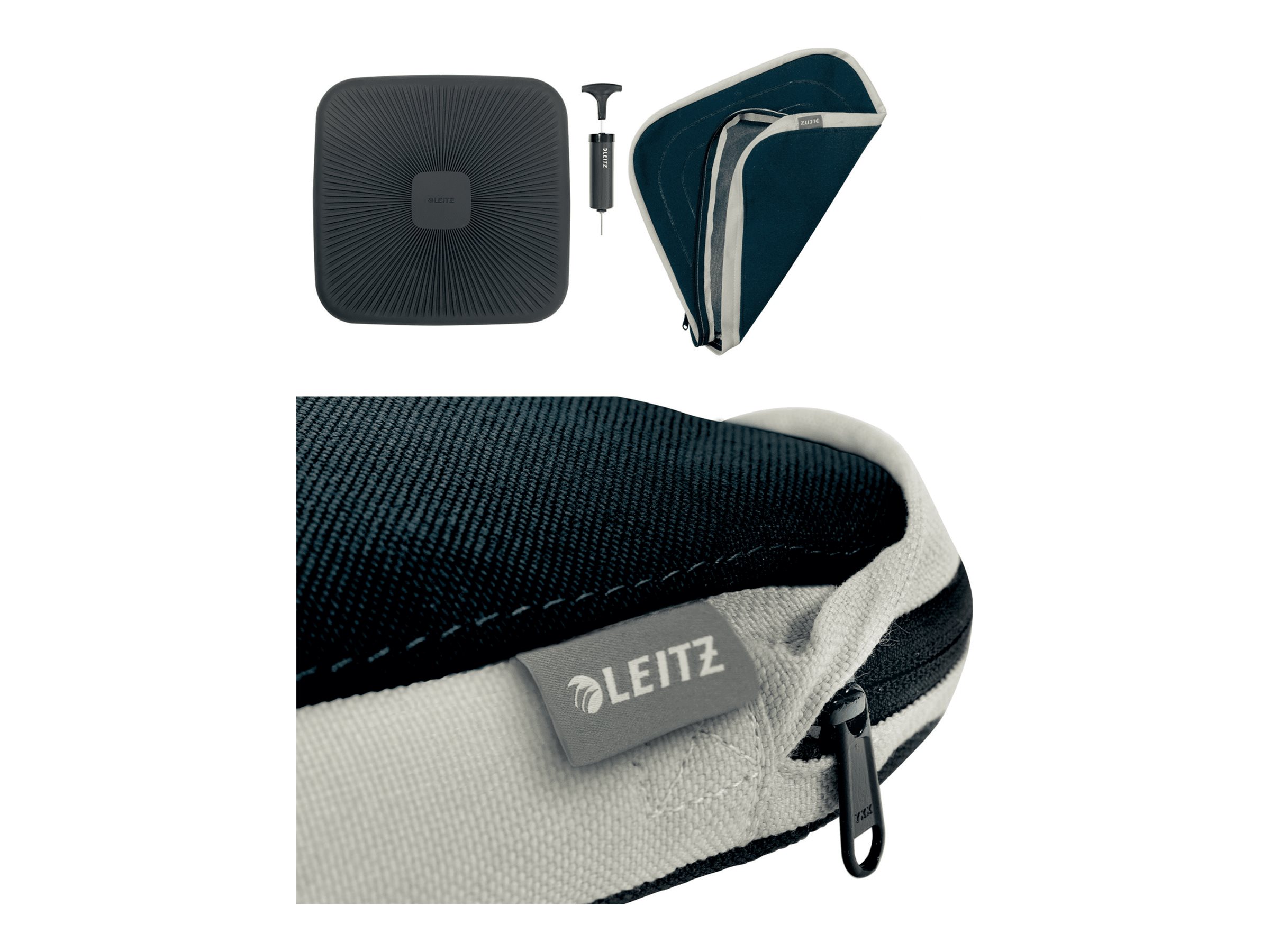 LEITZ Sitzkissen Ergo Active dunkelgrau 36,4 x 36,8 cm