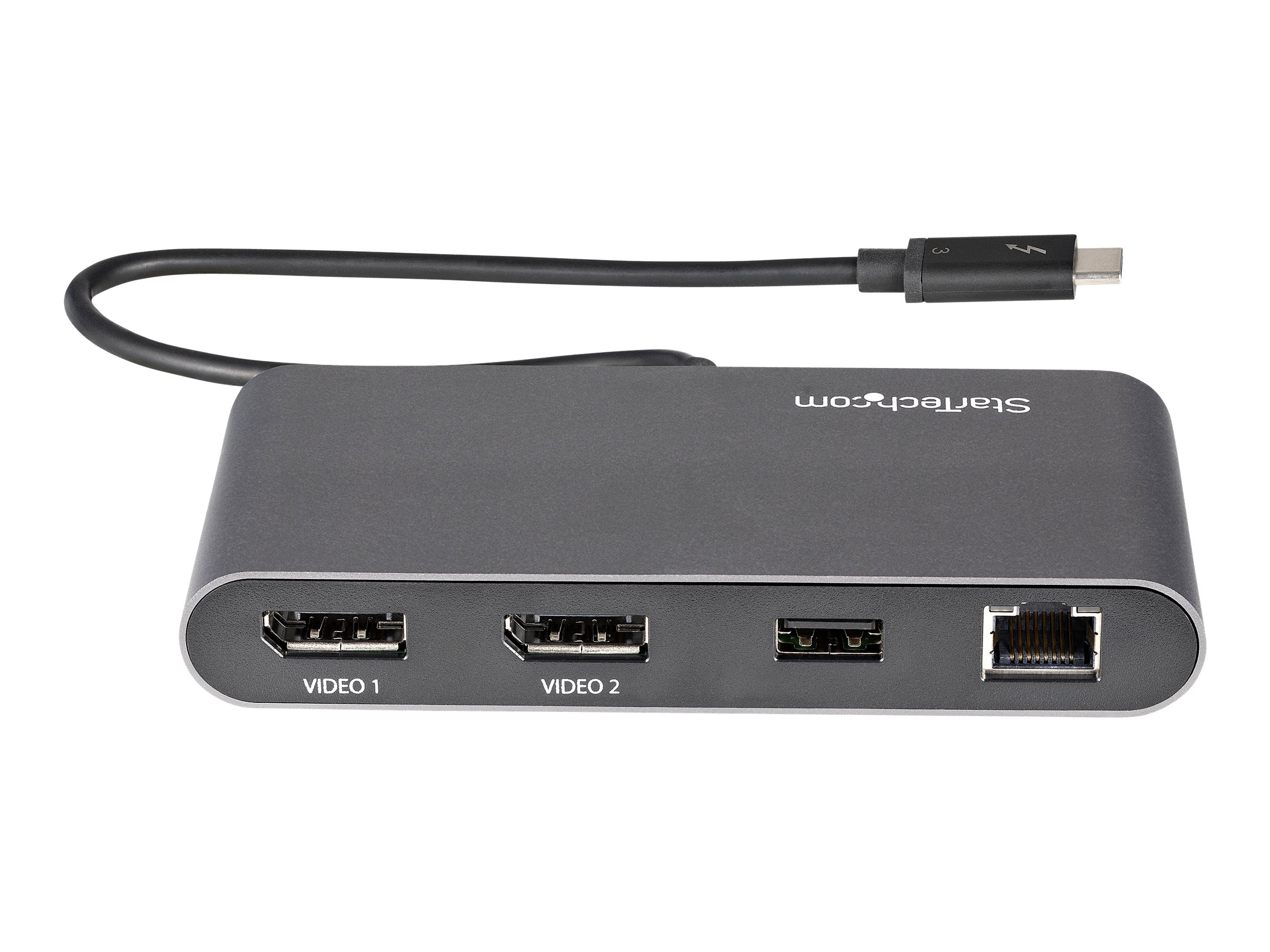 STARTECH.COM Thunderbolt 3 Mini Dock - Tragbare TB3-Dockingstation mit dual Monitoren und DP 4K 60Hz - GbE - Mac/Windows
