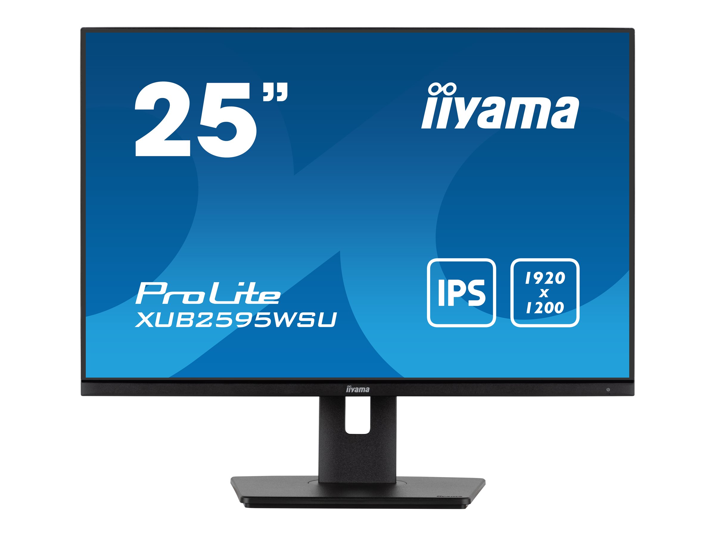 IIYAMA XUB2595WSU-B5 63,5cm 25Zoll ETE IPS-panel 1920x1200 300cd/m VGA HDMI DisplayPort 4ms Speakers USB HUB 2x2.0 15cm Height Adj.