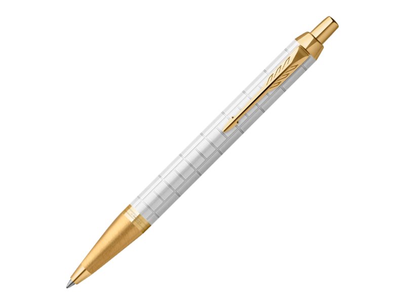 PARKER Kugelschreiber IM Premium weiss/gold, Schreibfarbe: blau, 1 St.