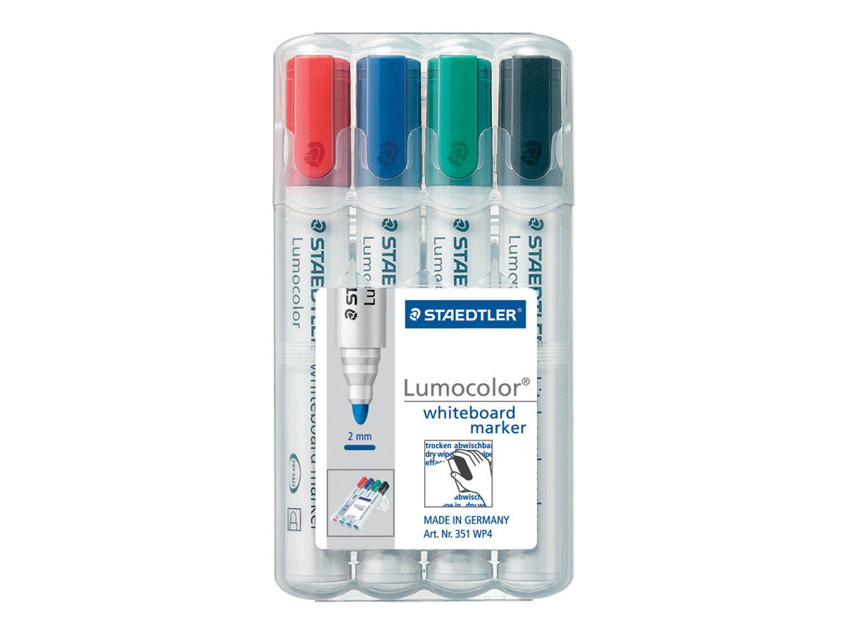 STAEDTLER Lumocolor Whiteboard-Marker farbsortiert 2,0 mm, 4 St. STAEDTLER Lumocolor Whiteboard-Marker farbsortiert 2,0 mm, 4 St.