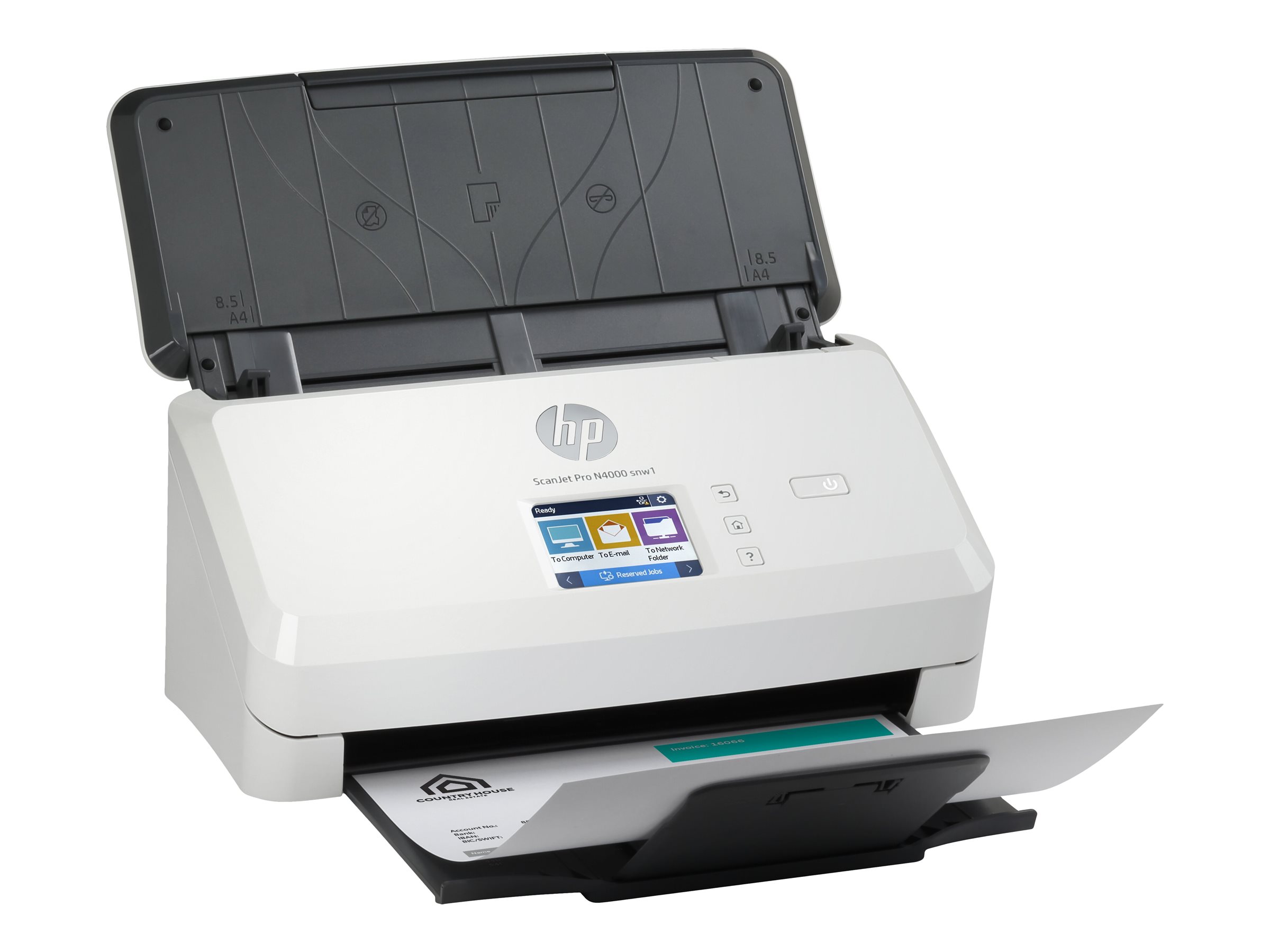 HP Scanjet Pro N4000 snw1 Sheetfeed Document scanner CMOS CIS Duplex 216x3100mm 600x600dpi 40ppm ADF 50sheets 4000scans LAN WiFi