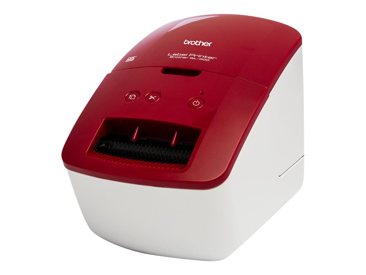 brother QL-600R Etikettendrucker weiÃ, rot brother QL-600R Etikettendrucker weiÃ, rot