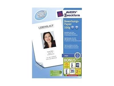 AVERY Zweckform Bewerbungs-Set 2788 DIN A4 seidenmatt 100 g/qm 200 Blatt AVERY Zweckform Bewerbungs-Set 2788 DIN A4 seidenmatt 100 g/qm 200 Blatt