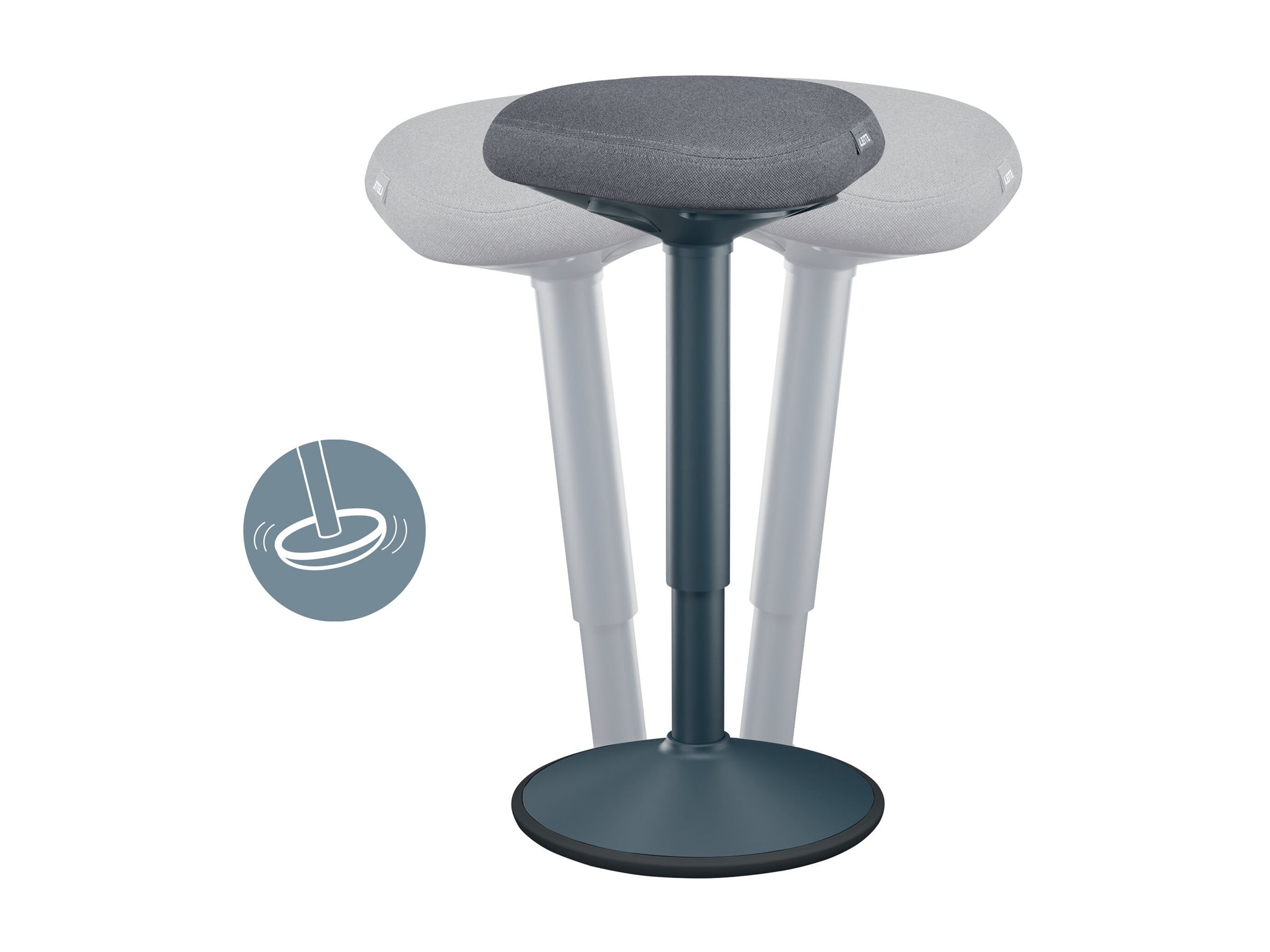 LEITZ Stehhilfe Ergo Active 65450089 dunkelgrau LEITZ Stehhilfe Ergo Active 65450089 dunkelgrau