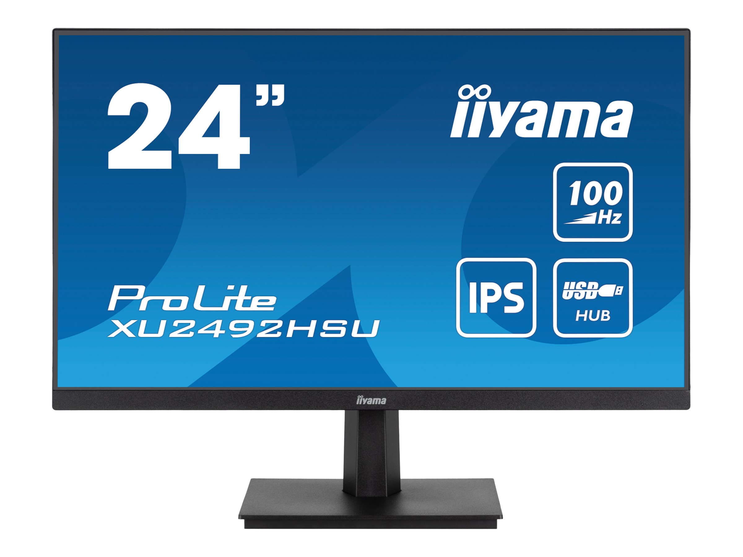 IIYAMA XU2492HSU-B6 60,96cm 24Zoll ETE IPS-panel 1920x1080 100Hz 250cd/m Speakers HDMI DisplayPort 0,4ms MPRT FreeSync USB-HUB