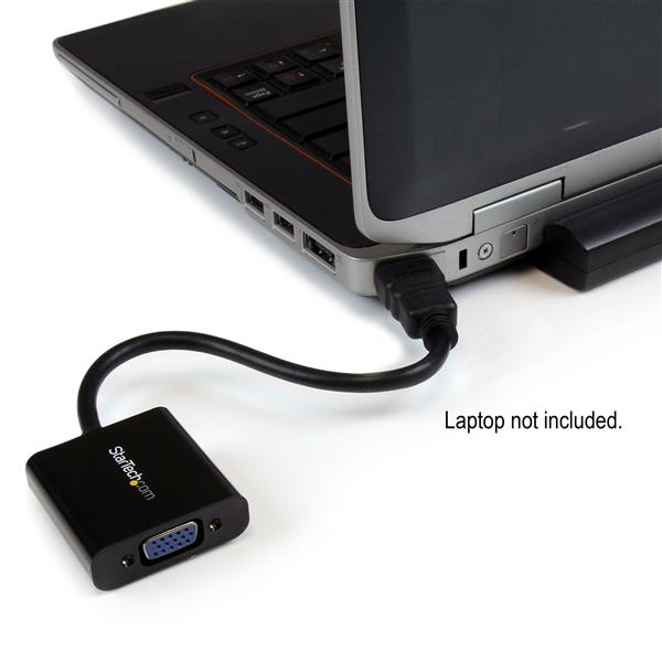 STARTECHCOM HDMI to VGA Adapter 1080p 1920 x 1080 Black HDMI Converter VGA to HDMI Monitor Adapter
