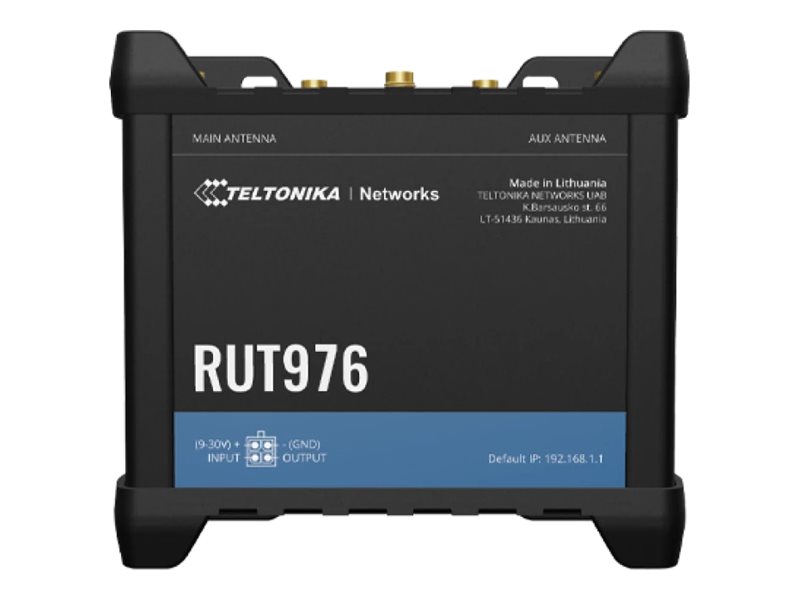 TELTONIKA NETWORKS RUT976 DUAL SIM Redcap 5G/4G/LTE RS232 RS485 I/O WiFi GNSS Router