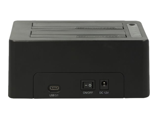 Delock USB TypeC 31 Dockingstation fuer 2 x SATA HDD SSD mit Klon Funktion