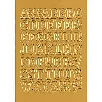 HERMA Klebebuchstaben 4183 Buchstaben AZ, gold 10,0 mm, 56 Etiketten